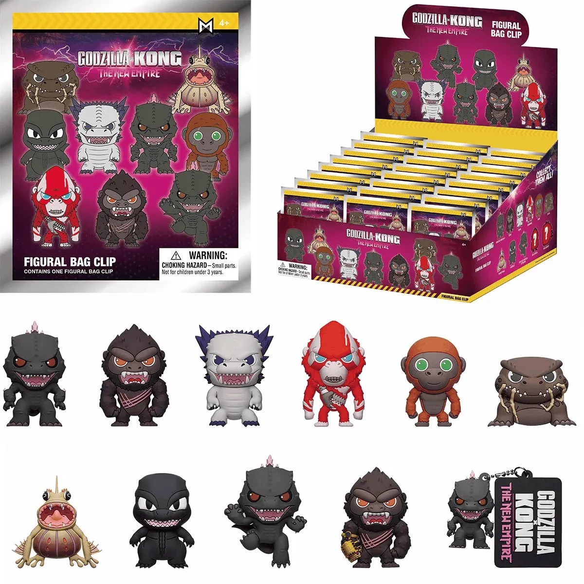 Godzilla x Kong: The New Empire 3D PVC Bag Clips Series 01 - 1 Unidade